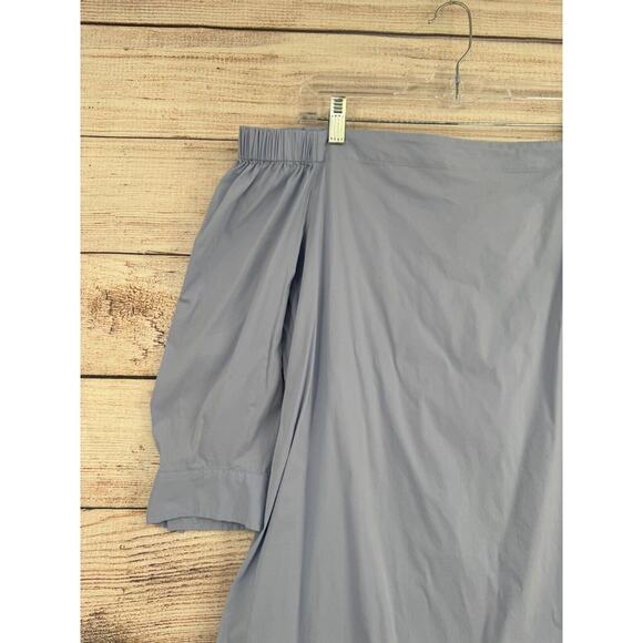 Theory Zizinna T Mini Dress Women's Size 10 Light Blue 3/4 Sleeve - Picture 3 of 12